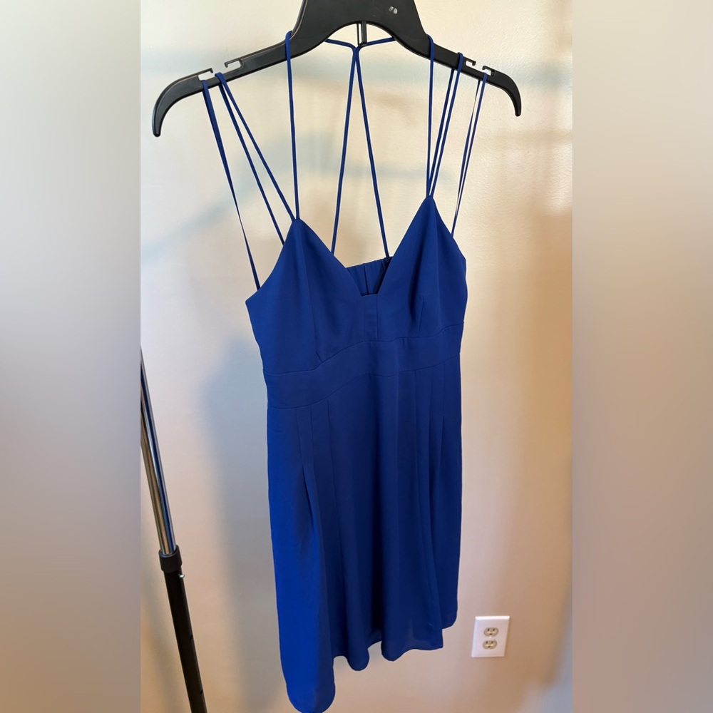 Express Blue Strappy Dress
